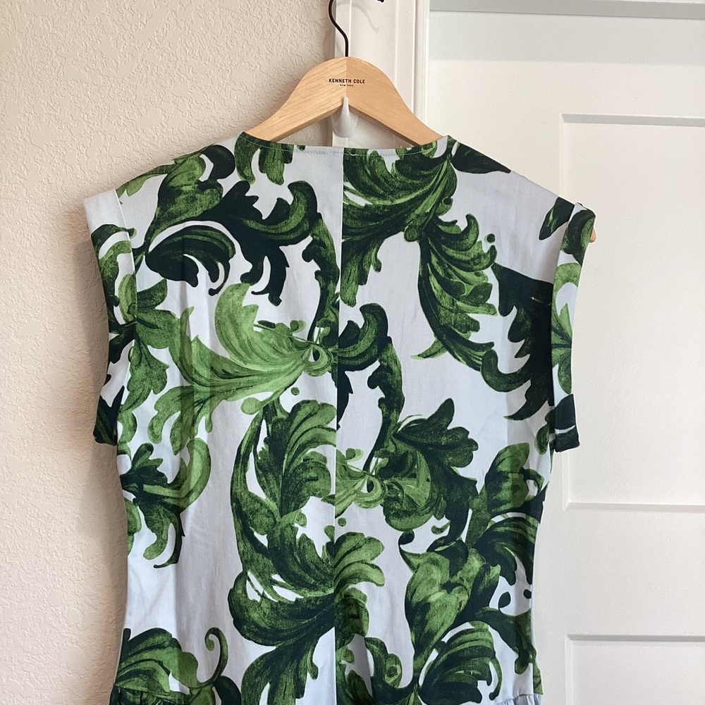 Anthropologie Drop Waist Midi Dress Maeve Cap Sleeve New Small Green - Picture 13 of 16